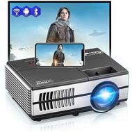 EUG Mini Wifi Projector with Bluetooth 2800lumen LCD LED Android Projectors Portable HDMI USB VGA Audio for Home Theater Cinema Outdoor Movie Game Console,Airplay Miracast Wireless Cas