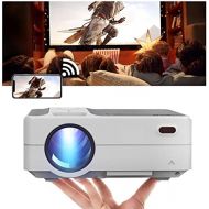 EUG Mini Projector for Outdoor, iOS Android Phone, Wireless HD Projector with WiFi, 1080P YouTube Supported, Portable Video Projector Camping Backyard Movie Nights, Proyector Home Ente