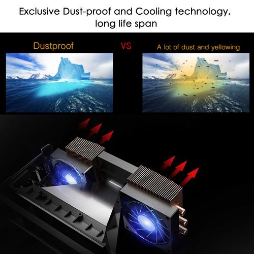  EUG X88 3900lumens Video Projectors 1080p Full HD LCD LED Image System Home Theater Cinema Projector HDMI VGA AV USB Audio Out,Built-in Speakers for Outdoor Entertainment DVD PC Ga