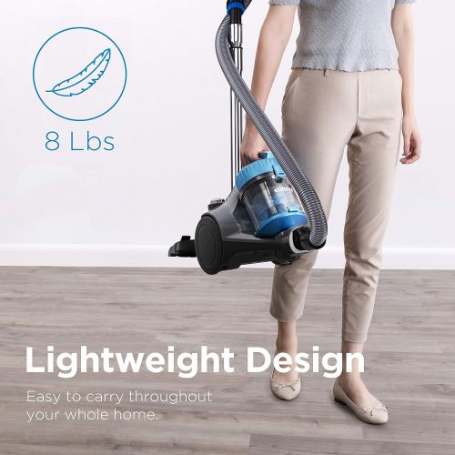  [아마존핫딜][아마존 핫딜] EUREKA Eureka NEN110A Whirlwind Bagless Canister Vacuum Cleaner, Lightweight Corded Vacuum for Carpets and Hard Floors, Blue