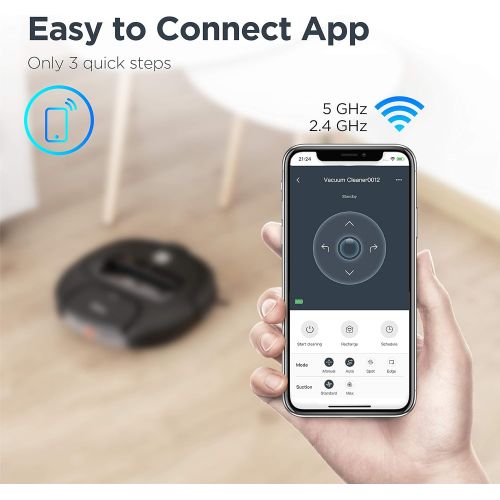  [아마존베스트]Eureka Groove Robot Vacuum Cleaner, Wi-Fi Connected, App, Alexa & Remote Controls, Self-Charging, NER300