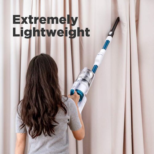  Eureka LED Headlights, Efficient Cleaning with Powerful Motor Lightweight Cordless Vacuum Cleaner, Convenient Stick and Handheld Vac, Flex Blue