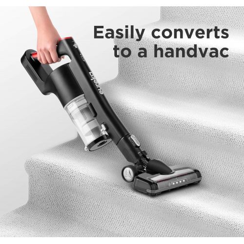  EUREKA Cordless Vacuum Cleaner, High Efficiency for All Carpet and Hardwood Floor LED Headlights, Convenient Stick and Handheld Vac, Basic Red