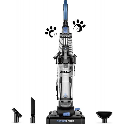  Eureka PowerSpeed Bagless Upright Vacuum Cleaner, Pet Turbo, Black