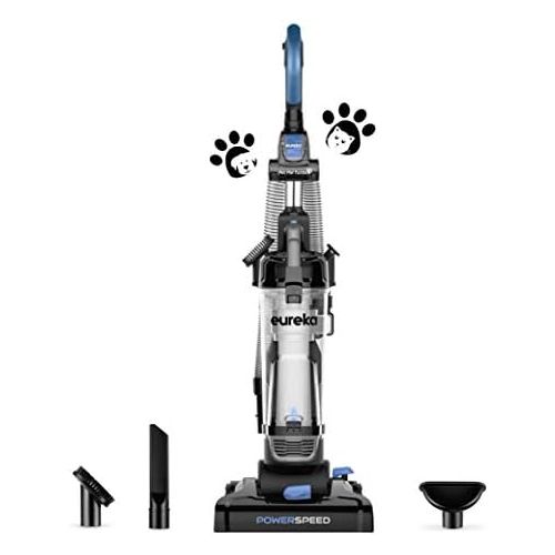  Eureka PowerSpeed Bagless Upright Vacuum Cleaner, Pet Turbo, Black