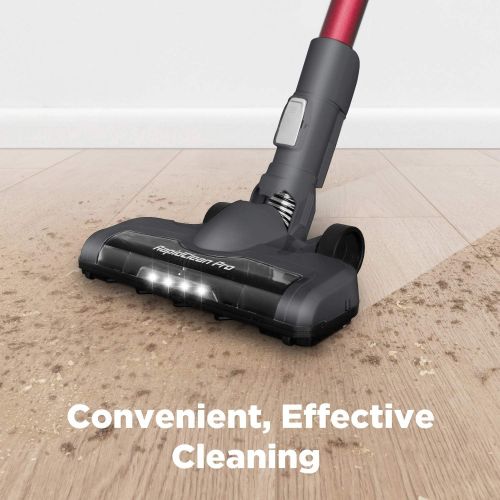  Eureka RapidClean Pro LED Headlights, Efficient Cleaning with Powerful Motor Lightweight Cordless Vacuum Cleaner, Convenient Stick and Handheld Vac, Red