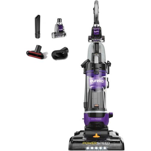  Eureka PowerSpeed Lightweight Bagless Upright Vacuum Cleaner with Pet Turbo Brush, for Carpet and Hard Floor, Purple