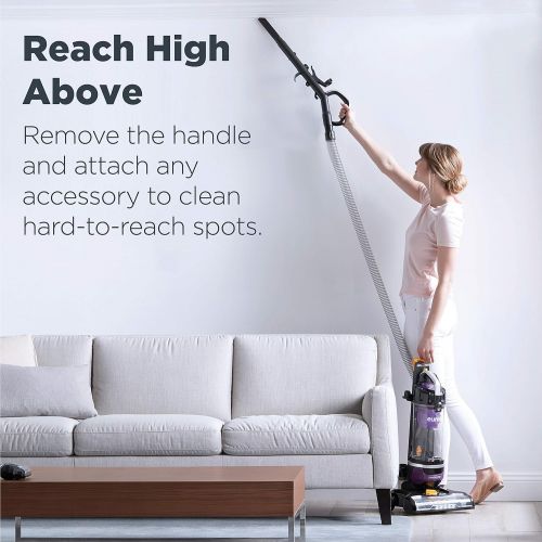  Eureka PowerSpeed Lightweight Bagless Upright Vacuum Cleaner with Pet Turbo Brush, for Carpet and Hard Floor, Purple