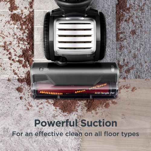  Eureka FloorRover Bagless Upright Pet Vacuum Cleaner, Swivel Steering for Carpet and Hard Floor, Grey and Red