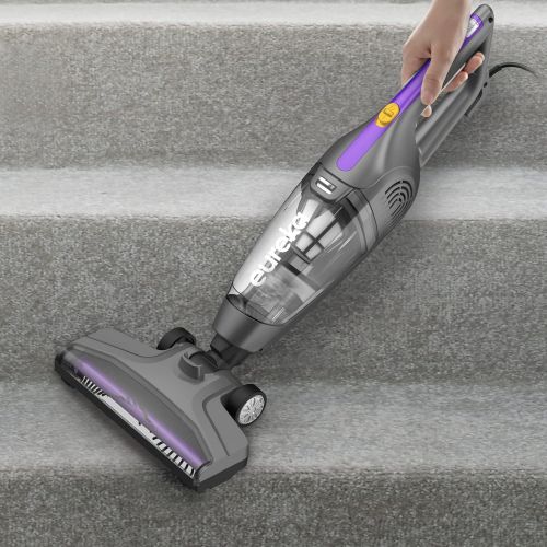  Eureka Lightweight Corded Stick Vacuum Cleaner Powerful Suction Convenient Handheld Vac with Filter for Hard Floor, 3-in-1, Purple