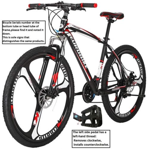  Eurobike Bikes X1 27.5 Inches Wheels 21 Speed Mountain Bike Dual Disc Brake Bicycle