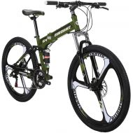 EUROBIKE Mountain Bike TSM G4 Bicycle 21 Speed 26 Inches Wheels Dual Suspension Folding Bike