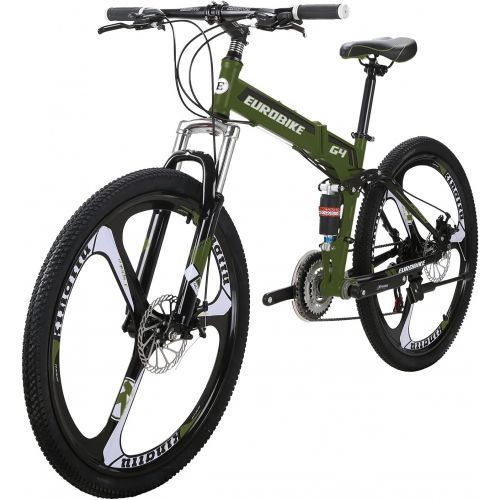  EUROBIKE Mountain Bike TSM G4 Bicycle 21 Speed 26 Inches Wheels Dual Suspension Folding Bike