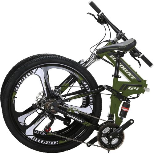  EUROBIKE Mountain Bike TSM G4 Bicycle 21 Speed 26 Inches Wheels Dual Suspension Folding Bike