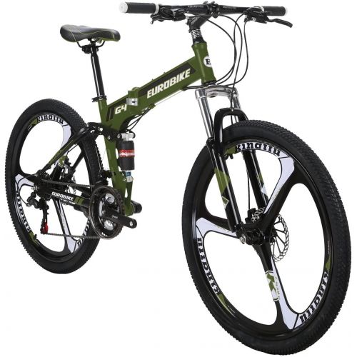  EUROBIKE Mountain Bike TSM G4 Bicycle 21 Speed 26 Inches Wheels Dual Suspension Folding Bike