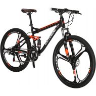 EUROBIKE Moutain Bike TSM Bicycle 21-Speed Bike 27.5-Inches Wheels Adult Bike Dual Suspension Bike (3-Spoke Wheel)