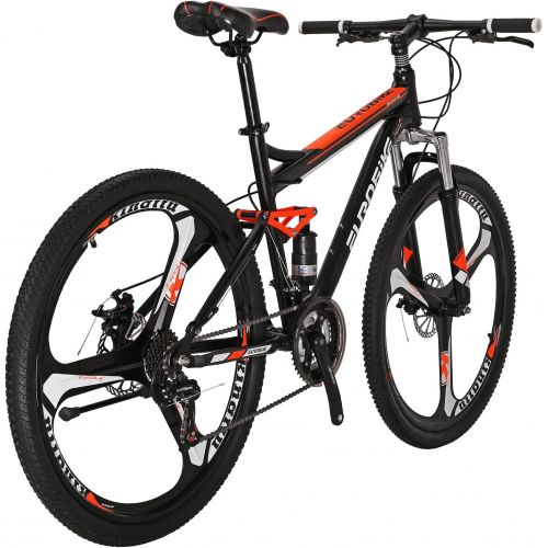  EUROBIKE Moutain Bike TSM Bicycle 21-Speed Bike 27.5-Inches Wheels Adult Bike Dual Suspension Bike (3-Spoke Wheel)