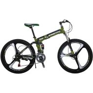 EUROBIKE Kingttu G6 21Speed 26Inch Moumtain Bike 3Spoke Wheels Dual Disc Brake Folding Bike