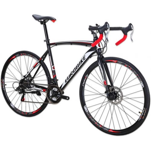  EUROBIKE YH-XC550 Road Bike for Men 54cm Frame Bicycle 700C Wheels Aluminium Rims 21 Speed Dual Disc Brake Commuter Bikes