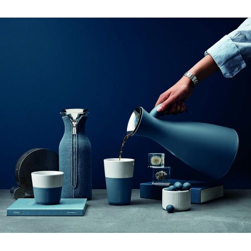  EVA SOLO  Kuehlschrankkaraffe | skandinavisches Design | 1 Liter| Borrosilikat-Glas, Edelstahl, Silikon | spuelmaschinenfest | 100% tropffrei  Steel Blue Woven 1.0 l