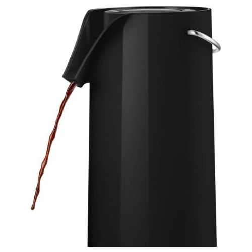  Eva Solo Pump-Isolierkanne schwarz 1,8 l Thermoskanne 502900, Edelstahl, 37,1 x 37,1 x 14,5 cm