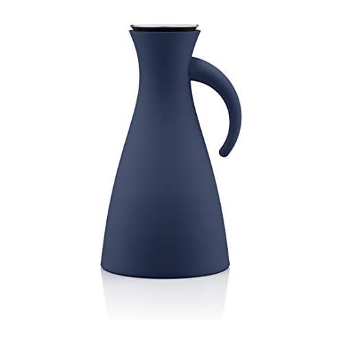  Eva Solo Isolierkanne, 1 L, Edelstahl, navy blau, 15,5 x 15,5 x 29 cm