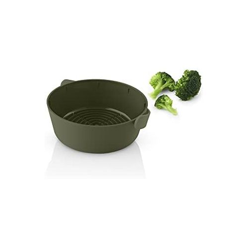  EVA SOLO Microwave steamer, green tool, after just a few minutes in the Microwave at 900 watts, the vegetables are cooked