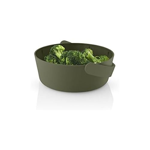  EVA SOLO Microwave steamer, green tool, after just a few minutes in the Microwave at 900 watts, the vegetables are cooked