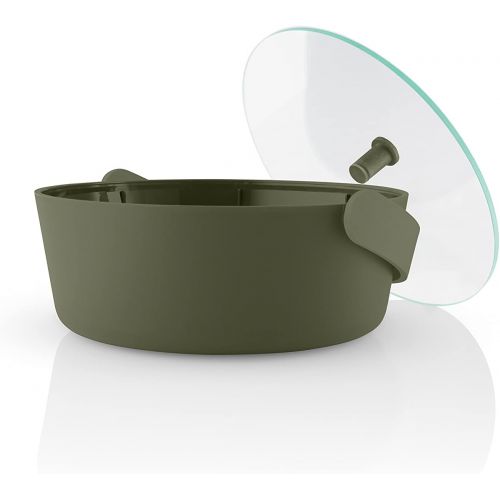  EVA SOLO Microwave steamer, green tool, after just a few minutes in the Microwave at 900 watts, the vegetables are cooked