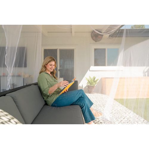  EVEN NATURALS Luxury Mosquito Net for Double to King Size Bed Canopy Camping Screen House Finest Mesh ? 300 Holes per Square Inch, 2 Entries, Easy to Install, Hanging Kit, Storage