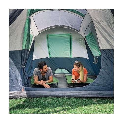  EVER ADVANCED Folding Camping Cot for Adults, Compact Sleeping Cots with Carry Bag, Portable Heavy Duty Foldable Camp Bed for Outdoor, Travel, Green