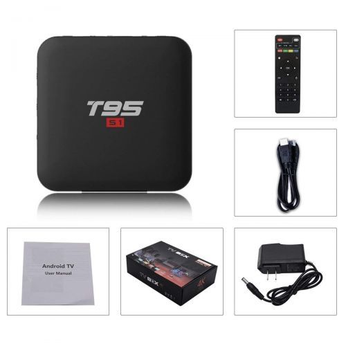  EVER EXPRESS T95 S1 Android 7.1 tv Box with 1GB RAM8GB ROM Amlogic S905W Quad-core Digital Display HDMI HD Support 2.4G WiFi 3D 4K