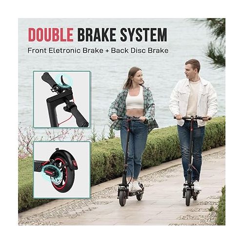  EVERCROSS Electric Scooter, Electric Scooter Adults with 350W Motor, Up to 19 MPH & 19 Miles E-Scooter, Lightweight Folding Electric Scooter for Adults with 8.5'' Solid Tires & APP Control