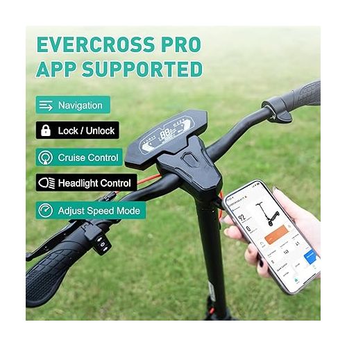  EVERCROSS A1 Electric Scooter for Adults - 800W Portable Commuting Scooter with Double Braking System, Dual Suspension and 10'' Honeycomb Solid Tires, Up to 31 Miles Long Range & 28 Mph…