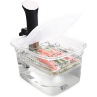 EVERIE Sous Vide Container 12 Quarts with Collapsible Hinge Lid and Removable Built-in Rack Compatible with Anova Nano AN400 and AN500-US00 and Instant Pot and Breville Joule Sous Vide Cooker