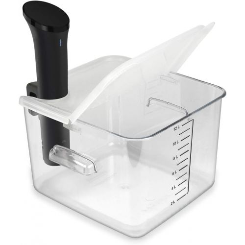  EVERIE Collapsible Hinged Sous Vide Lid Compatible with Anova Nano Sous Vide Cooker and Rubbemaid 12,18,22 Qt Sous Vide Container, Corner Mount (Fits Anova Nano Only)