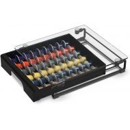 [아마존베스트]EVERIE Tempered Glass Top Holder Drawer Compatible with Nespresso Capsules Coffee Pods, Holds 54 Pods