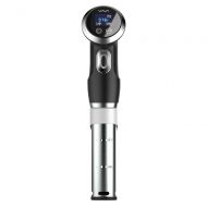EVERIE VAVA Sous Vide Cooker BPA-Free Thermal Immersion Circulator with Accurate Temperature Digital Timer LCD Display & Silicon Clamp (Auto-Start, FDA Approved, 110V, 1000 Watts, Black/S