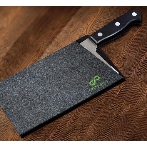  EVERPRIDE Butcher Chef Knife Edge Guard - Wide Knives Blade Edge Protectors - Meat Cleaver Knife Sheath - BPA-Free Chef Knife Cover Fits Blades Up To 8” x 4” ? Knives Not Included