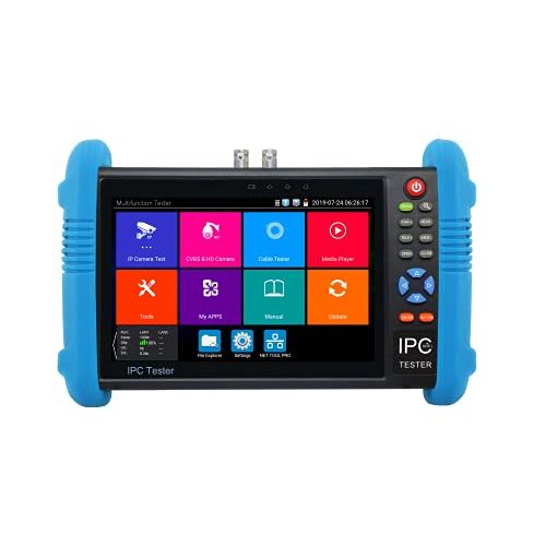  EVERSECU 7 Inch Touch Screen 5 in 1 CCTV Tester Support Upt to 4K IP Camera & 720P/1080P/3.0mp/4.0mp/5.0 Megapixel AHD, TVI, CVI & CVBS Analog Camera, with Keyboard/IP Discovery/Wi