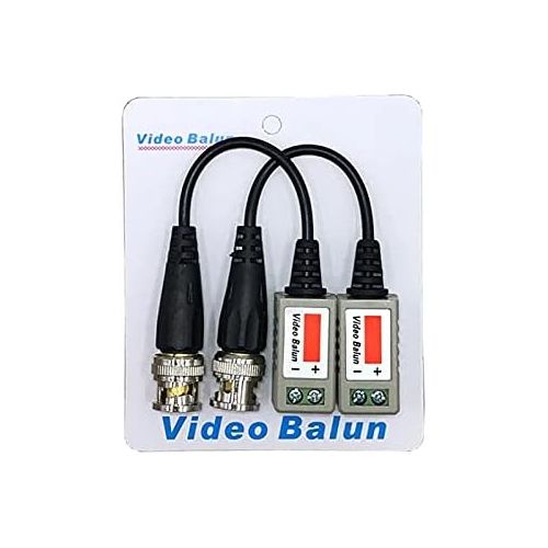  [아마존베스트]EVERSECU 6 Pack (12 Pcs) Mini CCTV BNC Video Balun Transceiver, Video Passive Balun for HD-TVI/CVI/AHD/Analog/960H Camer(6 Pack Video Balun)