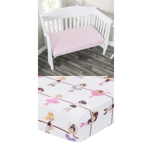  EVERYDAY KIDS Everyday Kids 2 Pack Fitted Girls Crib Sheet, 100% Soft Microfiber, Breathable and...
