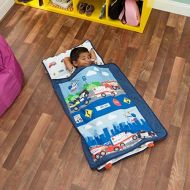 [아마존베스트]Everyday Kids Toddler Nap Mat with Removable Pillow -Fire Police Rescue- Carry Handle with Fastening Straps Closure, Rollup Design, Soft Microfiber for Preschool, Daycare, Sleeping