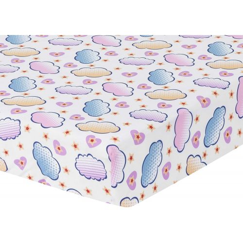  Everyday KIDS Precious Moments Isabella The Super Hero Toddler Sheet Set by Everyday Kids; Fitted Sheet&Pillowcase Features Izzy Image in Cape&Boots with Her Dog; Lavender Light Pu