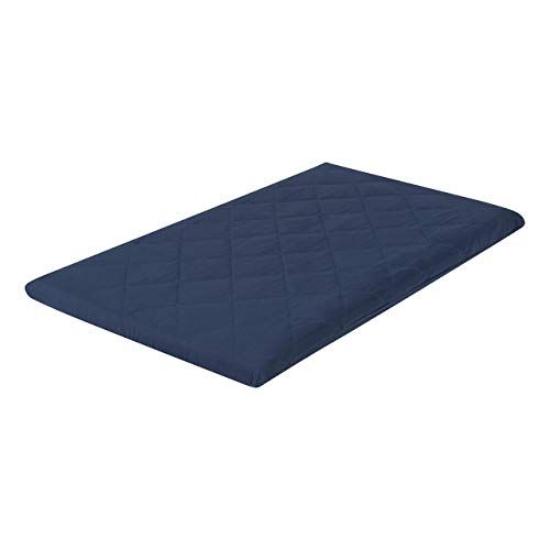  Everyday Kids Quilted Pack n Play Playard Sheet, Breathable Thick Playpen Sheet, Fits Most Playard - Navy Fitted Sheet