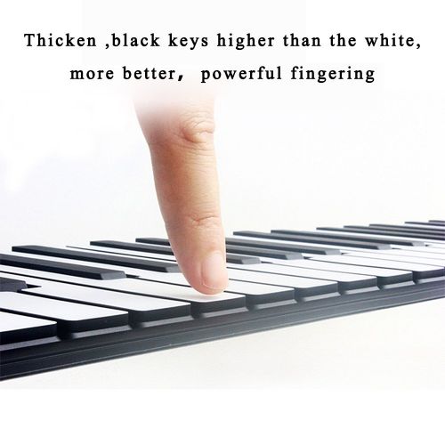  EVERYONE GAIN DH S88 Portable 88 Keys Roll Up Soft Flexible Electronic Music Keyboard Piano Built-in Loud Speaker Recharge Battery for Children Beginner