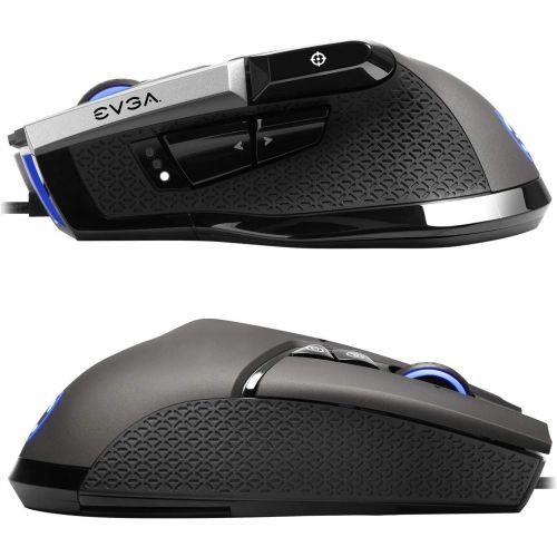  EVGA X17 Gaming Mouse, Wired, Grey, Customizable, 16,000 DPI, 5 Profiles, 10 Buttons, Ergonomic 903-W1-17GR-KR