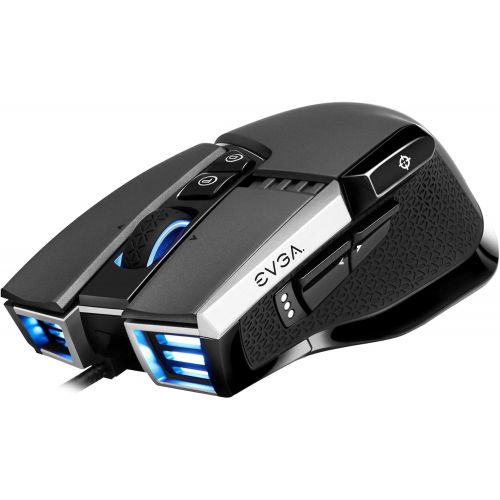  EVGA X17 Gaming Mouse, Wired, Grey, Customizable, 16,000 DPI, 5 Profiles, 10 Buttons, Ergonomic 903-W1-17GR-KR