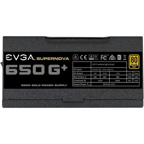  EVGA SuperNOVA 120-GP-0650-X1, 650 G+, 80 Plus Gold 650W, Fully Modular, FDB Fan, 10 Year Warranty, Includes Power ON Self Tester, Power Supply