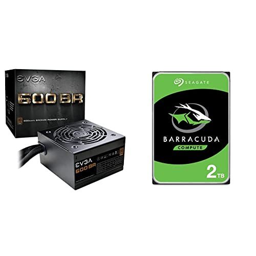  EVGA 600 BR, 80+ Bronze 600W, 3 Year Warranty, Power Supply & Seagate Barracuda 2TB Internal Hard Drive HDD ? 3.5 Inch SATA 6Gb/s 7200 RPM 256MB Cache 3.5-Inch ? Frustration Free P